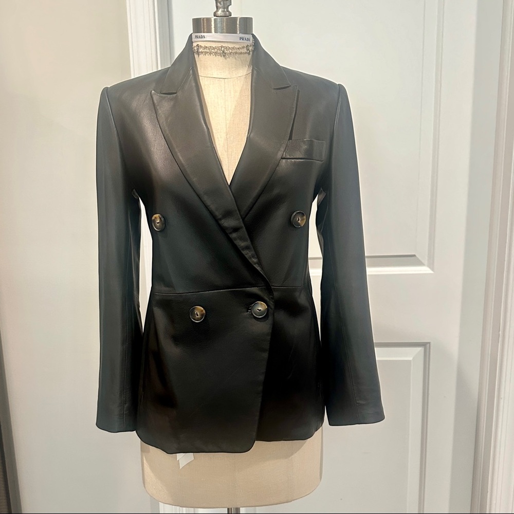 Vince Leather Blazer